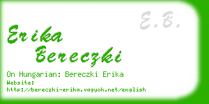 erika bereczki business card